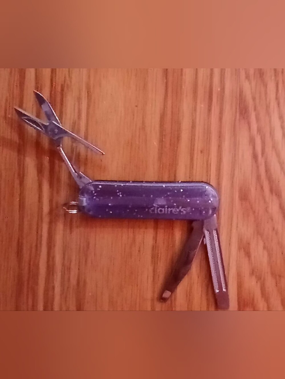 Claire's Purple Multi-Tool Keychain